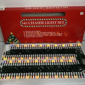 Holiday Traditions 140 Chaser Christmas Light Set Christmas Multicolor Flashing